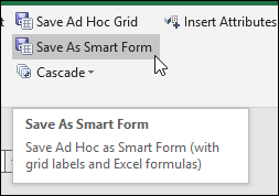 Saving ad hoc forms as Smart Forms